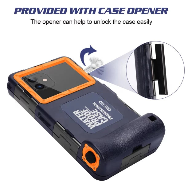 UrbanX Professional [15m/50ft] Swimming Diving Surfing Snorkeling Photo Video Waterproof Protective Case Underwater Housing for Ulefone Armor  And all Phones Up to 6.9 Inch  with Lanyard