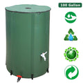 GoDecor 100 Gallon Rain Barrel Outdoor Patio Water Storage Barrel Green