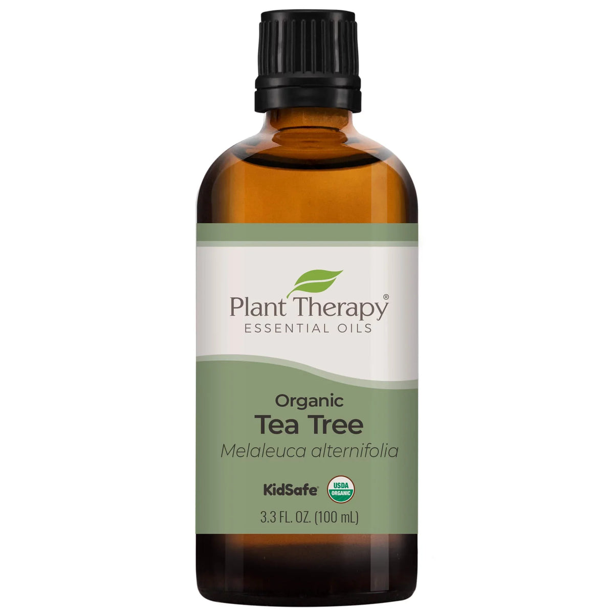 Plant Therapy Organic Tea Tree Oil (Melaleuca) 100% Pure,  Certified Organic, Undiluted, Natural Aromatherapy, Therapeutic Grade 100 mL (3.3 oz)