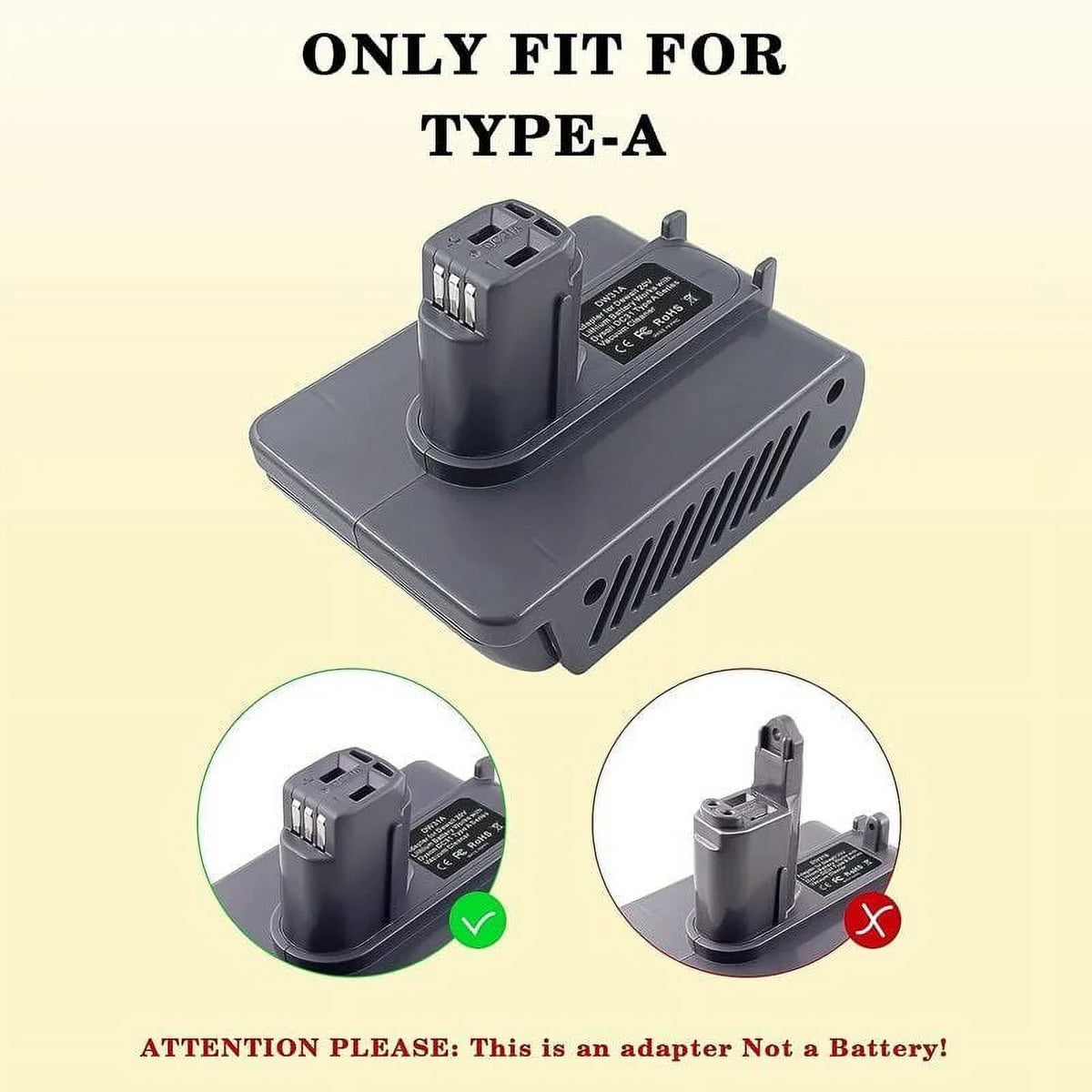 Adapter for Dewalt 20V Battery      Convert to For Dyson    (Type ) Animal Vacuum Cleaner tools