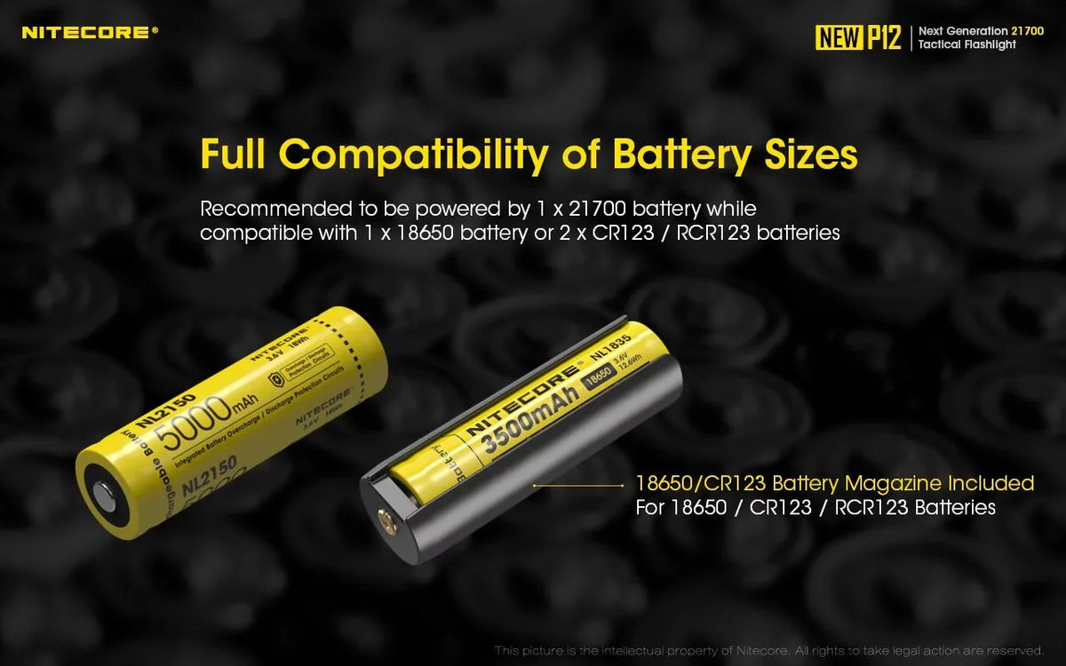 Nitecore New  Version  Flashlight - 1200 Lumens w/ Battery,  Cord,  and  3Amp Wall Adapter