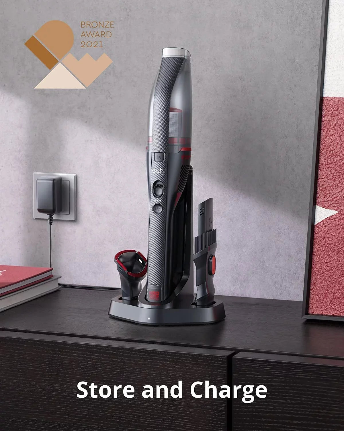 Anker eufy HomeVac  Venture, Cordless Car Vacuum, 80AW, 16kPa, Strong Suction Power, Handheld Vacuum Cleaner