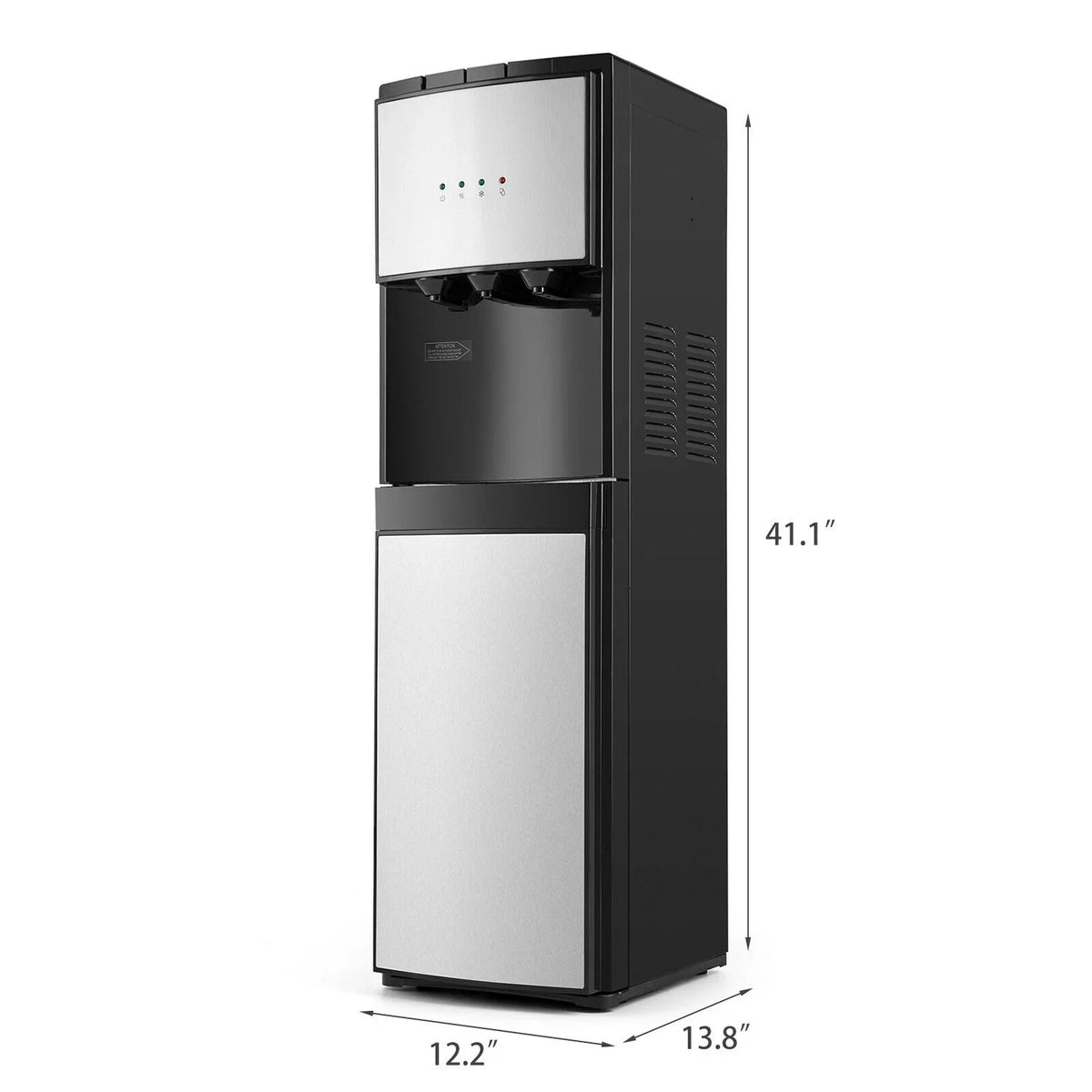 5 Gallon Bottom Loading Hot Cold Normal Water Dispenser (Silver, Black)