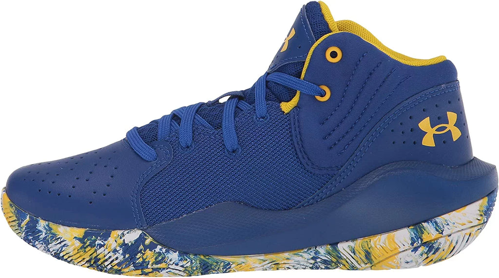 Under Armour Unisex-Child Grade School Jet 21 Basketball Shoe Big Kid 8-12 Years 5 Big Kid Royal 400/White