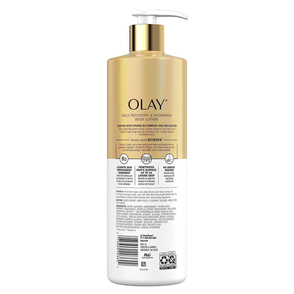 Olay, Daily Reshieldy & Hydration Body Lotion With Shea Butter, 17 Fl Oz
