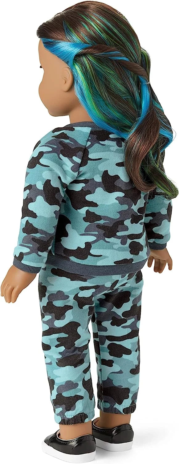 American Girl Doll #89 Hazel Eyes Brown Hair Blue Highlights Street Chic Outfit 18" Truly Me