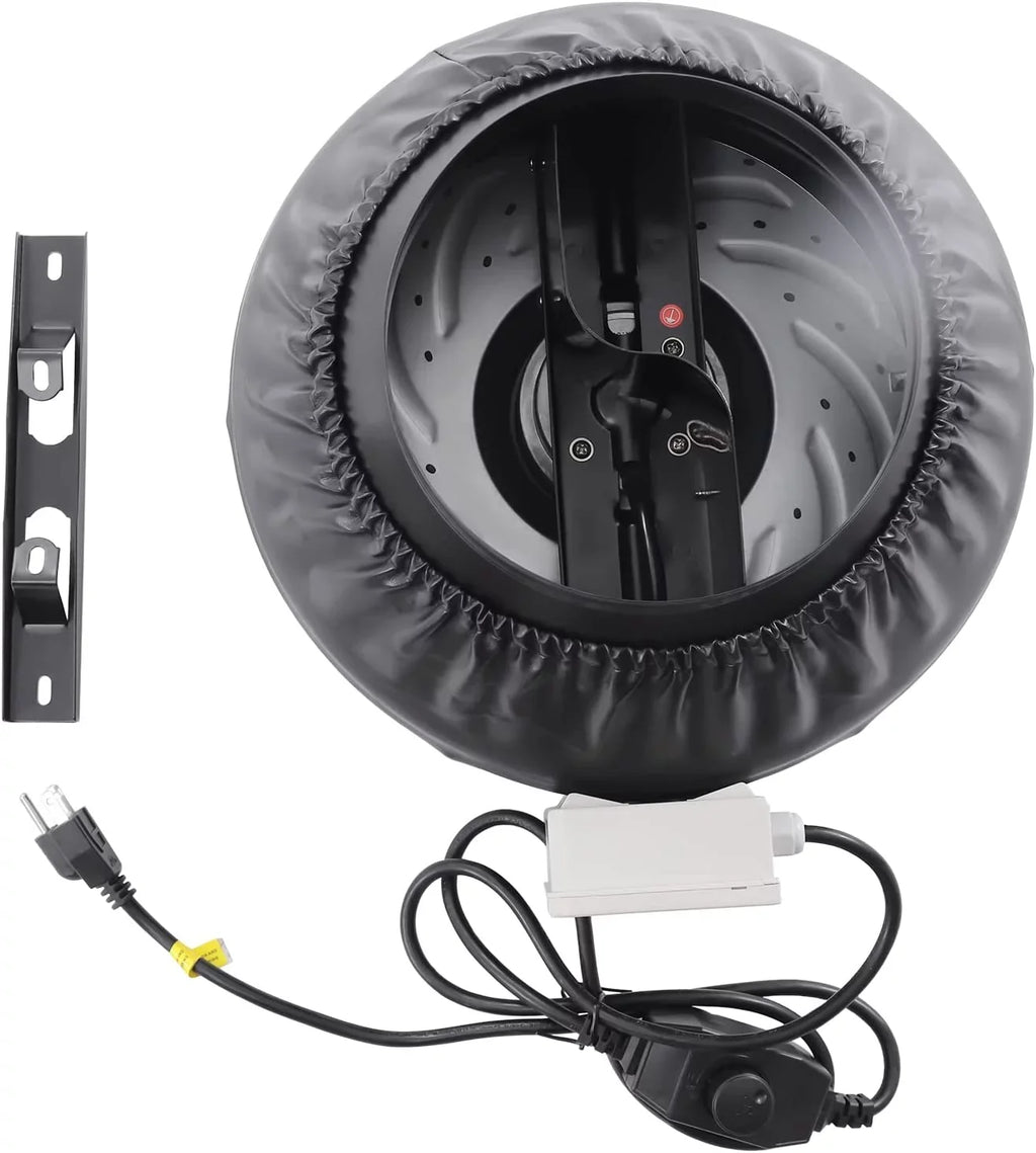 Grow Tent Fan 8 Inch Inline Fan Industrial Grade Duct Exhaust Fan Combinable with  Filter & Carbon Filter Powerful Booster Fanwith Speed Controller