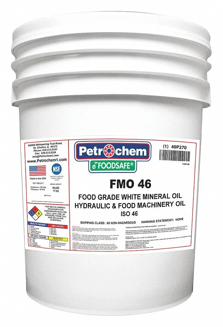 Petrochem Mineral Hydraulic Oil,,5 gal.    46-005