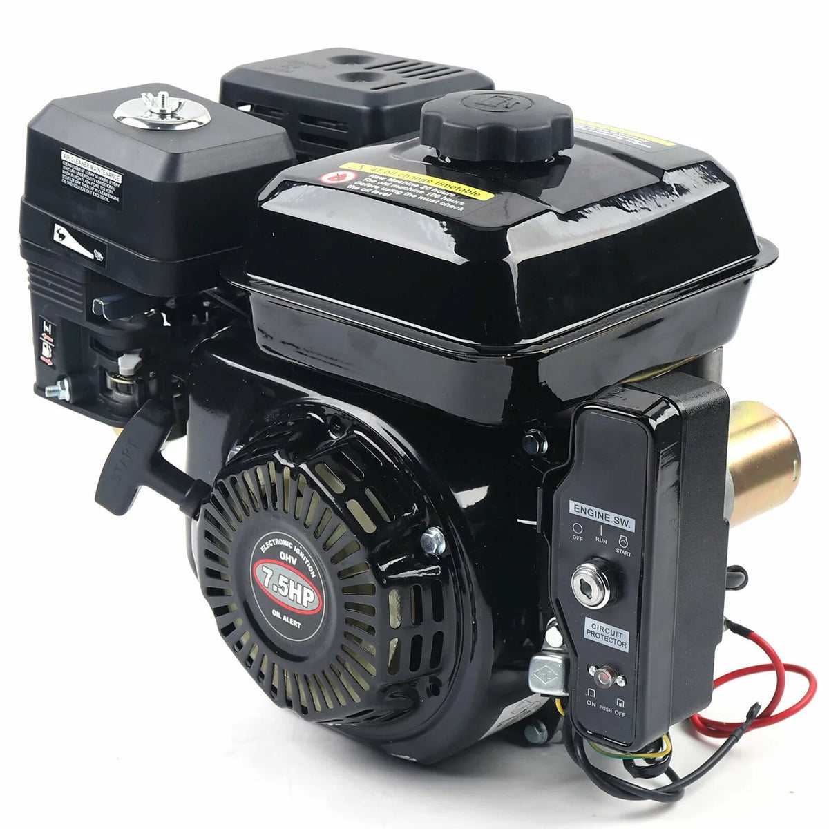 Gas Engine Electric 7.5  4-Stroke Log Splitter Start Side Shaft Motor Power 212CC 3600RPM Overhead Valve Design Industrial Grade  Gasoline Engine for Compressor Scarifier Lawnmower Pump Generator