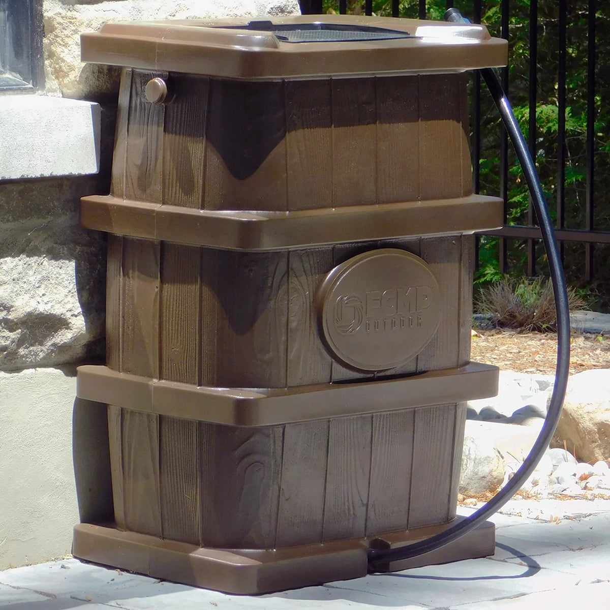 Outdoor - Home Outdoor Wood Grain Rain Water Catcher Barrel