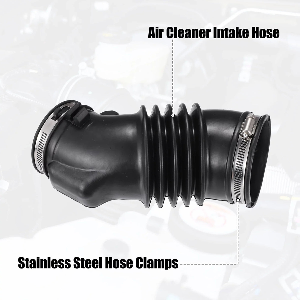Unique Bargains Air Cleaner Intake Hose with Stainless Steel Hose Clamps for Honda Pilot 2009 - 2015