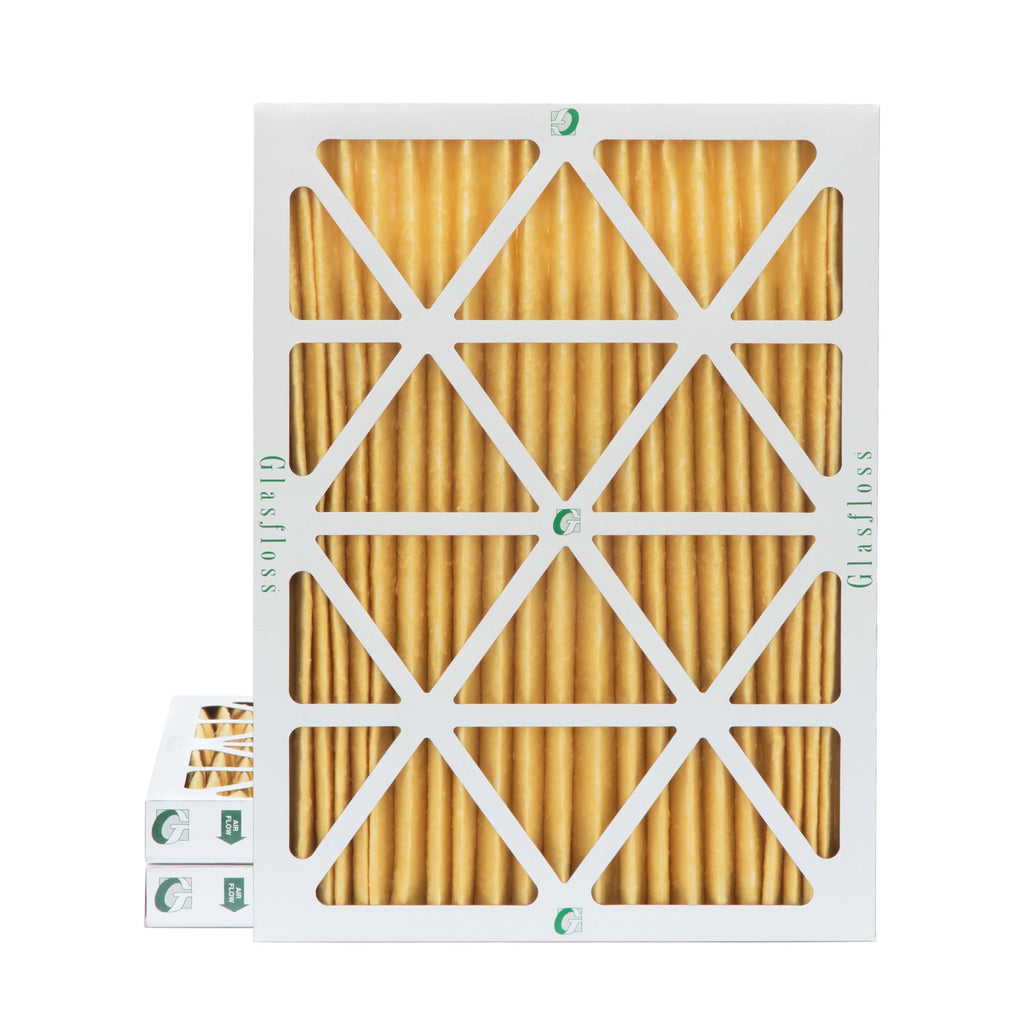 3 Pack of 20x24x2  11 Pleated 2" Inch Air Filters by Glasfloss. Actual Size: 19-3/8 x 23-3/8 x 1-3/4