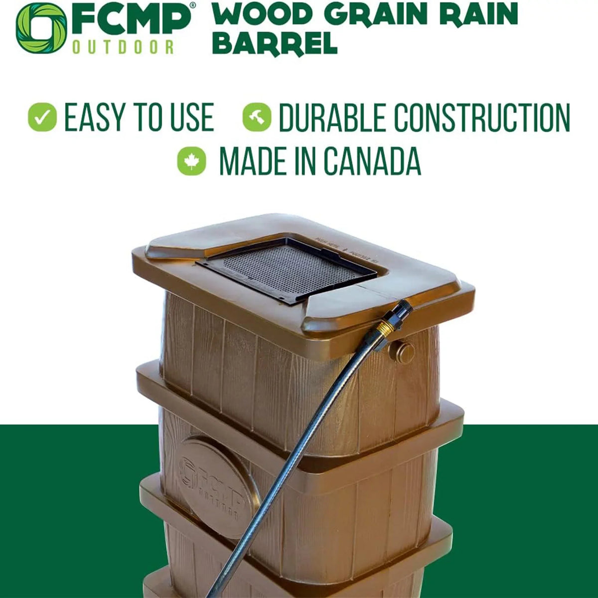Outdoor - Home Outdoor Wood Grain Rain Water Catcher Barrel