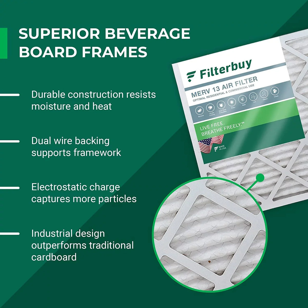 Filterbuy 12x18x4  13 Pleated   Furnace Air Filters (2-Pack)