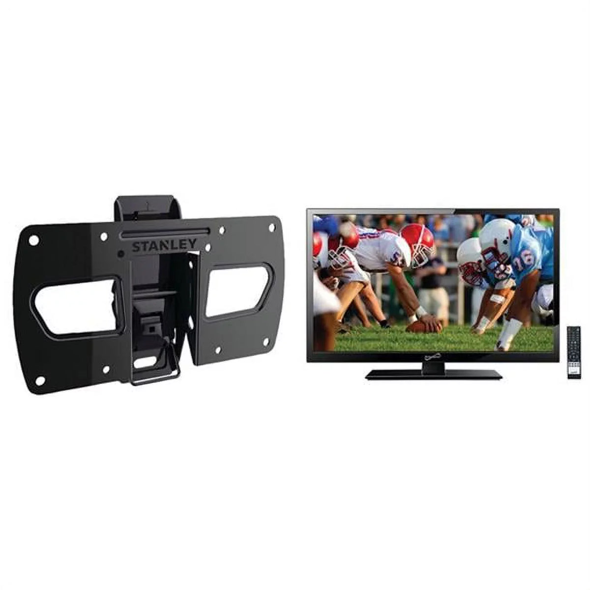 Supersonic 24" Class Full  (1080P) Portable   (-2411) and Stanley - Tilt Wall Mount