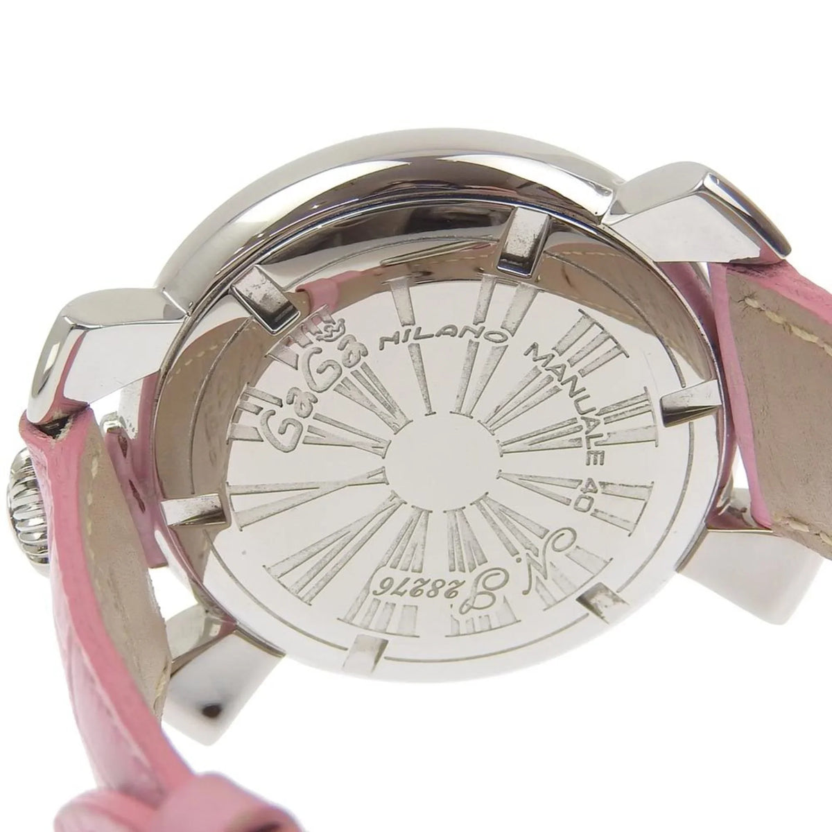 Pre-Owned Gaga Milano Manuale Watch 5020 Stainless Steel Quartz Analog Display White Dial Men's  (Good)