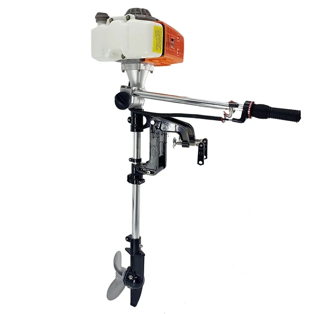 2-Stroke 4HP Electric Trolling Motor 63CC Outboard Motor Transom Mounted Motor with Air Cooling System