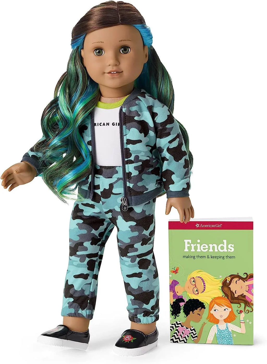 American Girl Doll #89 Hazel Eyes Brown Hair Blue Highlights Street Chic Outfit 18" Truly Me