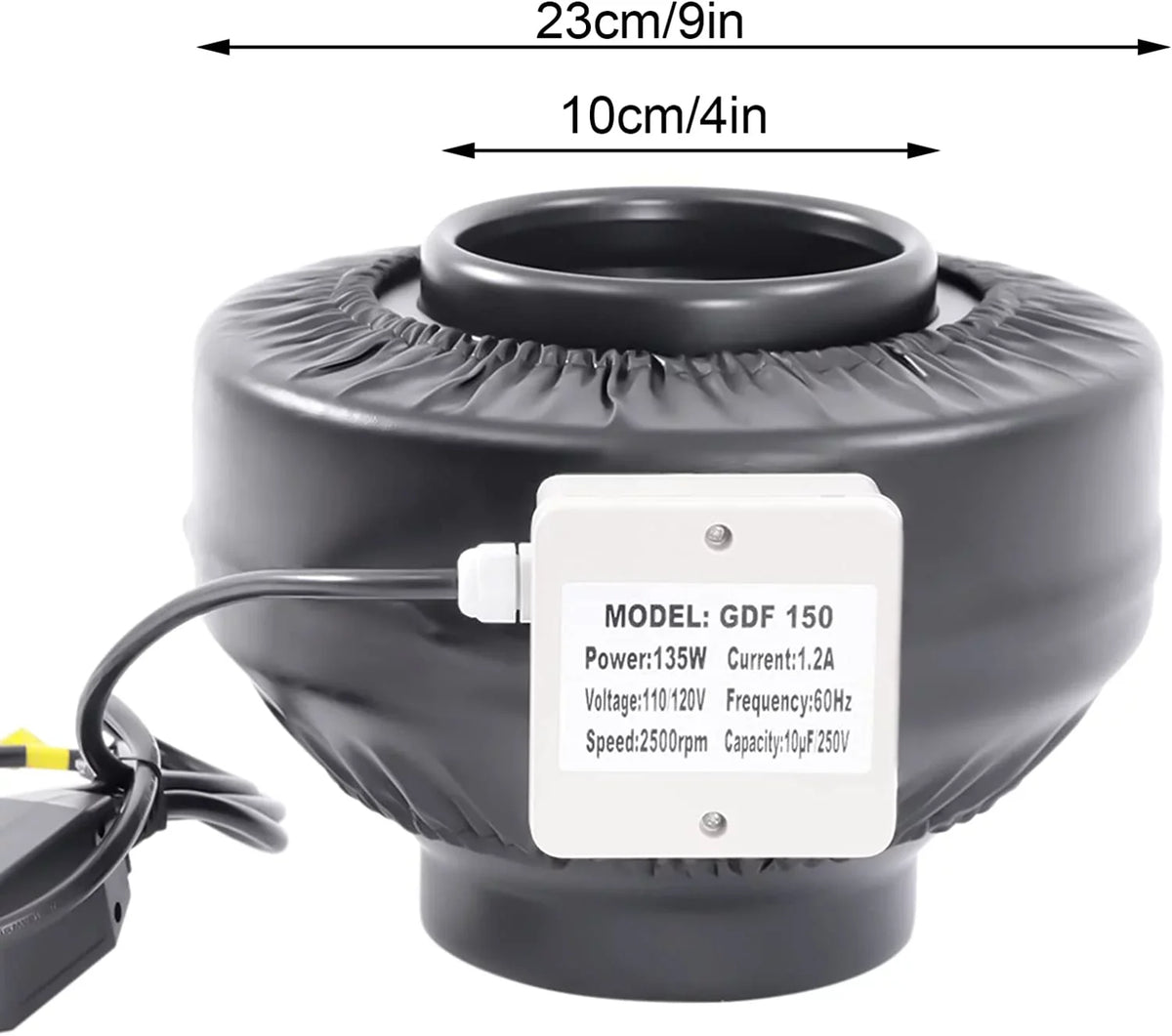 Grow Tent Fan 8 Inch Inline Fan Industrial Grade Duct Exhaust Fan Combinable with  Filter & Carbon Filter Powerful Booster Fanwith Speed Controller