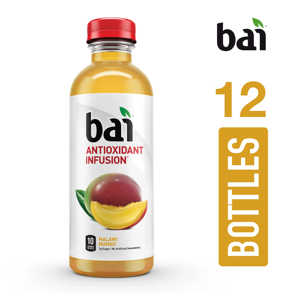 Bai Gluten-Free, Malawi Mango, Antioxidant Infused Drink, 18 Fl Oz, 12 Pack Bottles