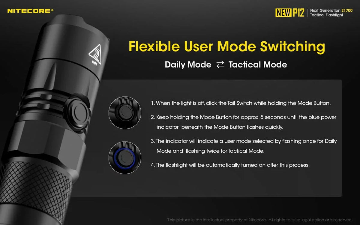 Nitecore New  Version  Flashlight - 1200 Lumens w/ Battery,  Cord,  and  3Amp Wall Adapter