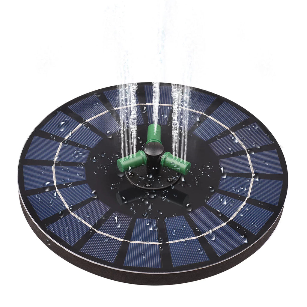 6W Colorful Solar Fountain Pump With Rotatable Nozzle  Solar Pump With Battery Auto-Shut off 9 Inch Fountain for Bird Bath Garden Small Pond