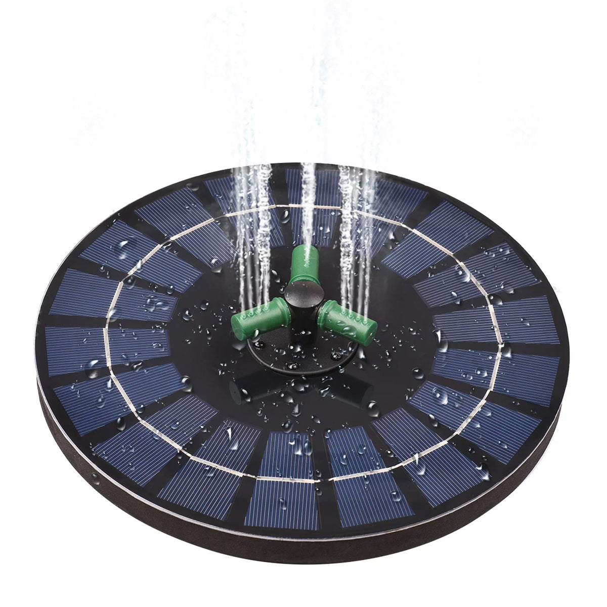6W Colorful Solar Fountain Pump With Rotatable Nozzle  Solar Pump With Battery Auto-Shut off 9 Inch Fountain for Bird Bath Garden Small Pond