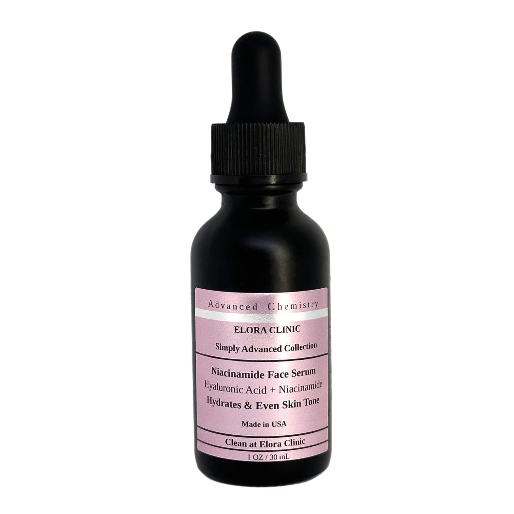Elora Clinic 20 Niacinamide Serum - Niacinamide 20% + Hyaluronic Acid - Hydrating Hyaluronic acid + 20 Niacinamide Serum - Oil Free - Water Based