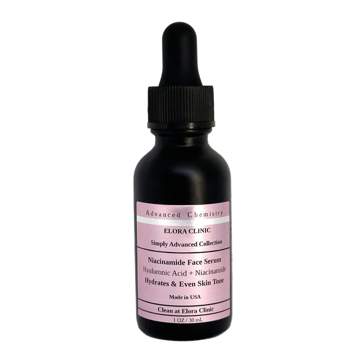 Elora Clinic 20 Niacinamide Serum - Niacinamide 20% + Hyaluronic Acid - Hydrating Hyaluronic acid + 20 Niacinamide Serum - Oil Free - Water Based