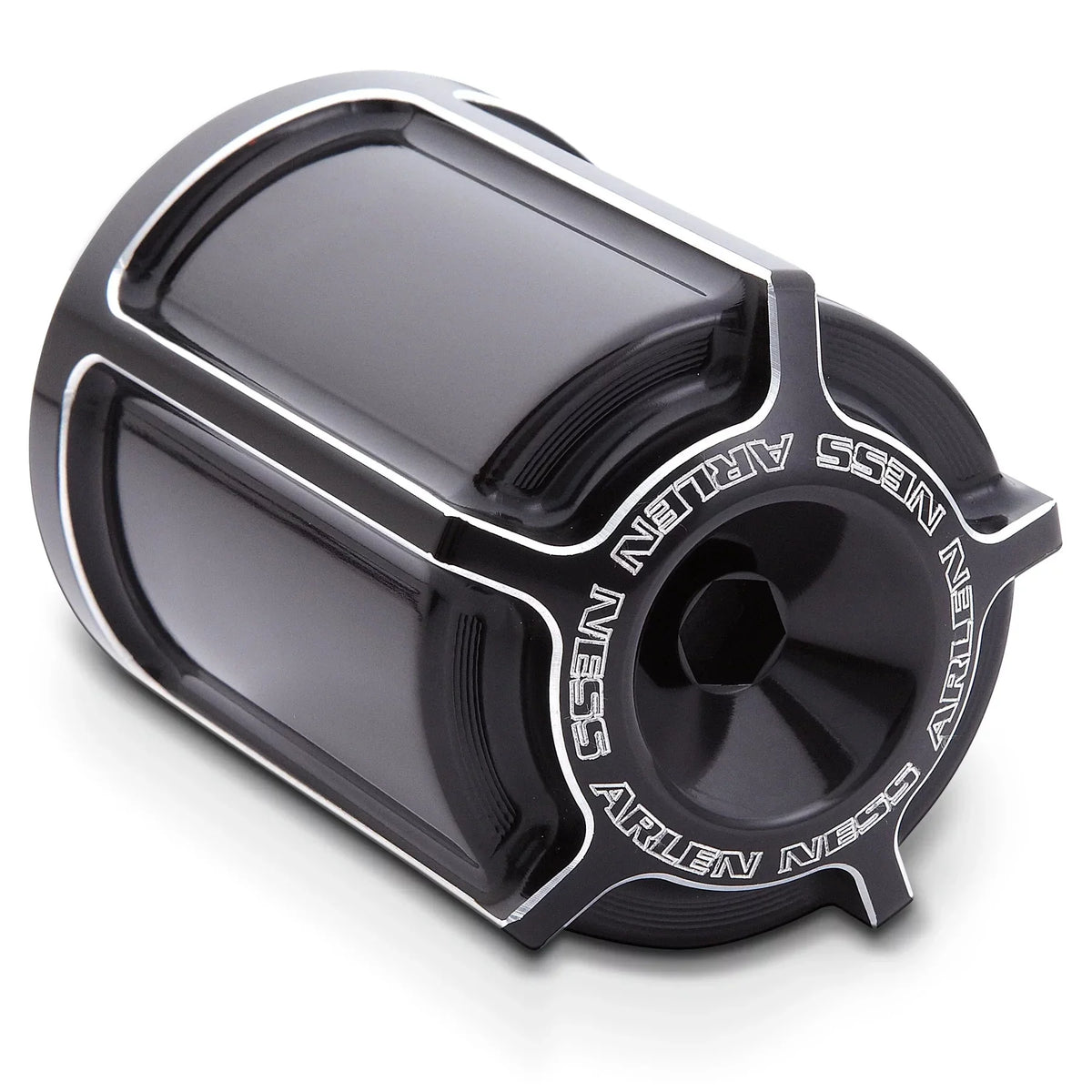 Arlen Ness Beveled Black Re-Usable Billet Oil Filter (03-463)