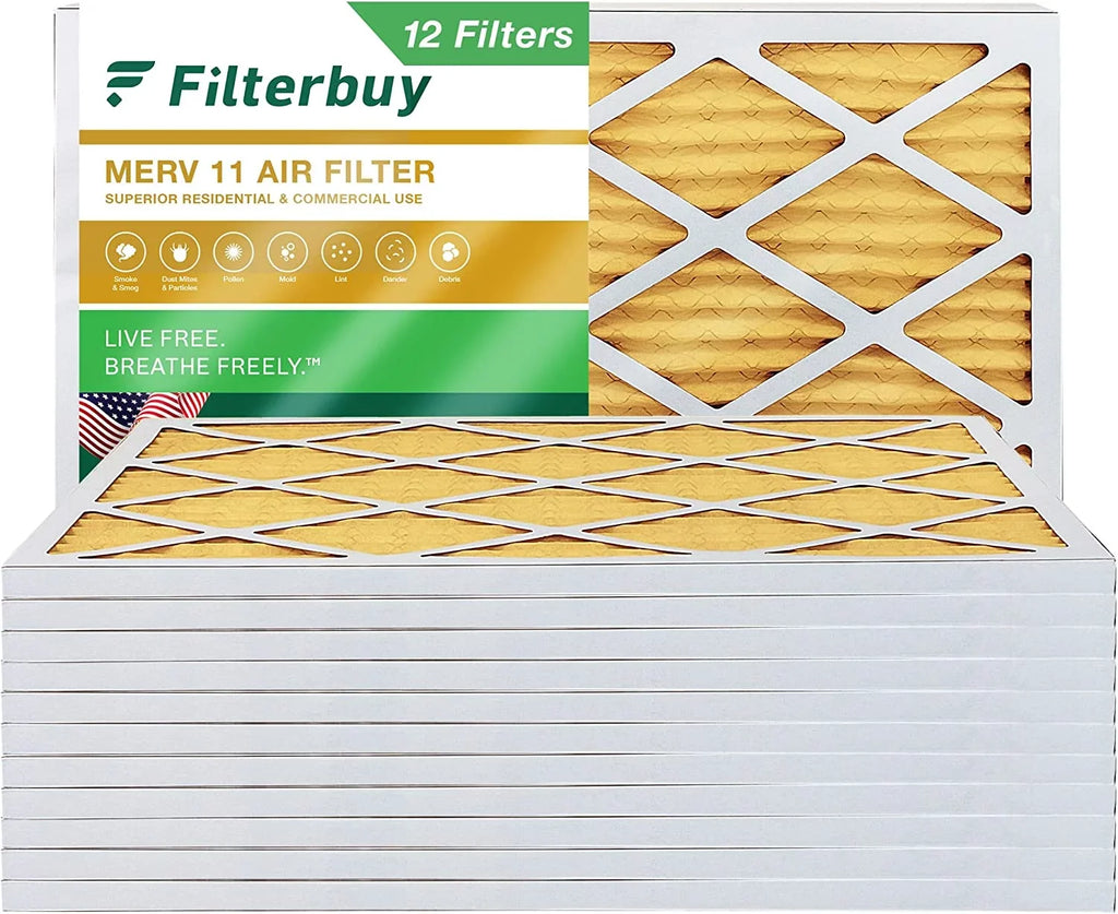 Filterbuy 20x30x1  11 Pleated   Furnace Air Filters (12-Pack)