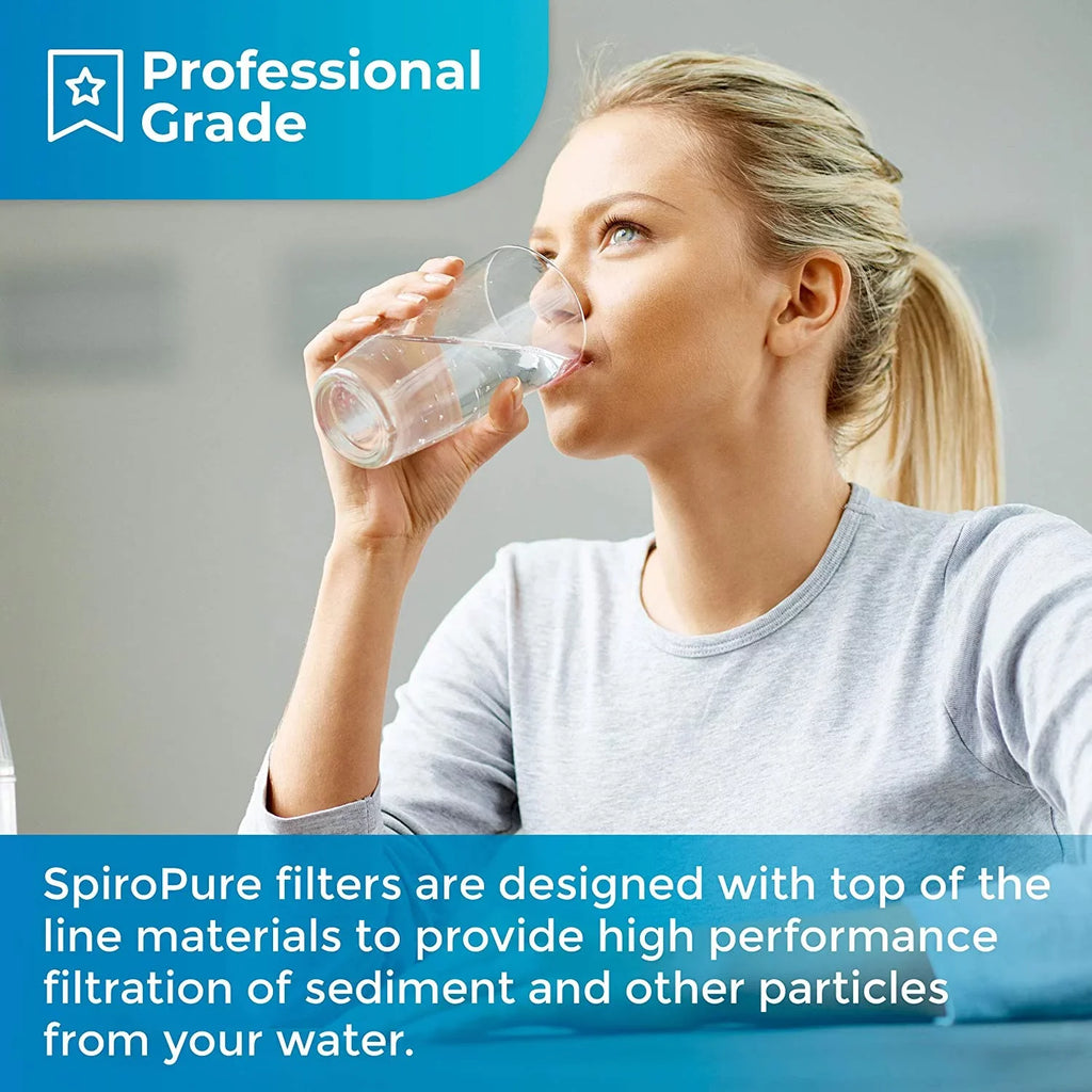 SpiroPure -- 10x4.5 20 Micron Pleated Cellulose Sediment Water Filter Cartridge - 155405-43 (Case of 8)