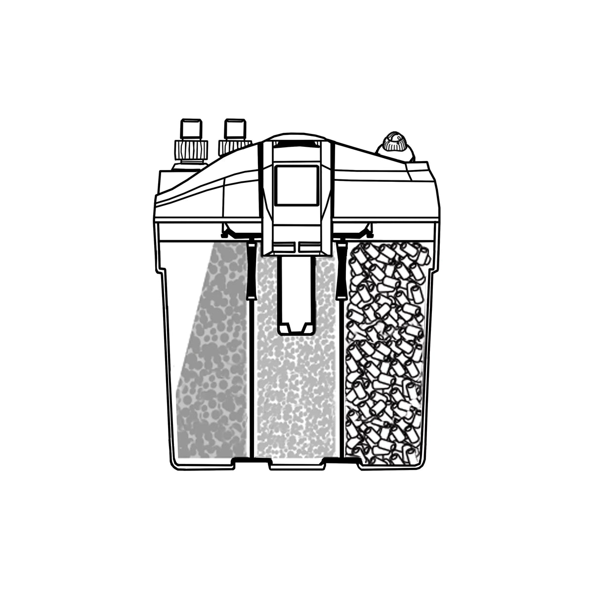 FiltoSmart Thermo 100 - Grey Aquarium Exteral Filter With Integrated Heater