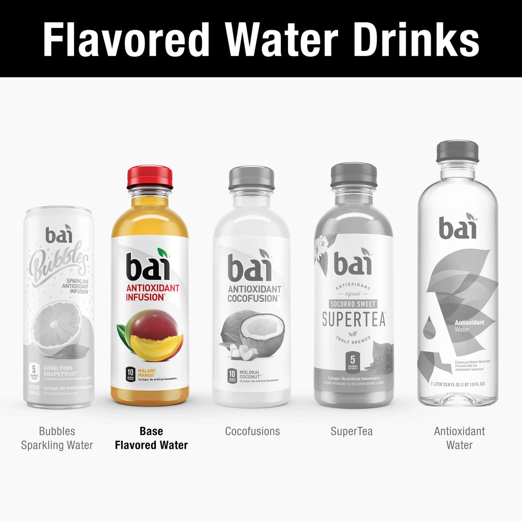 Bai Gluten-Free, Malawi Mango, Antioxidant Infused Drink, 18 Fl Oz, 12 Pack Bottles