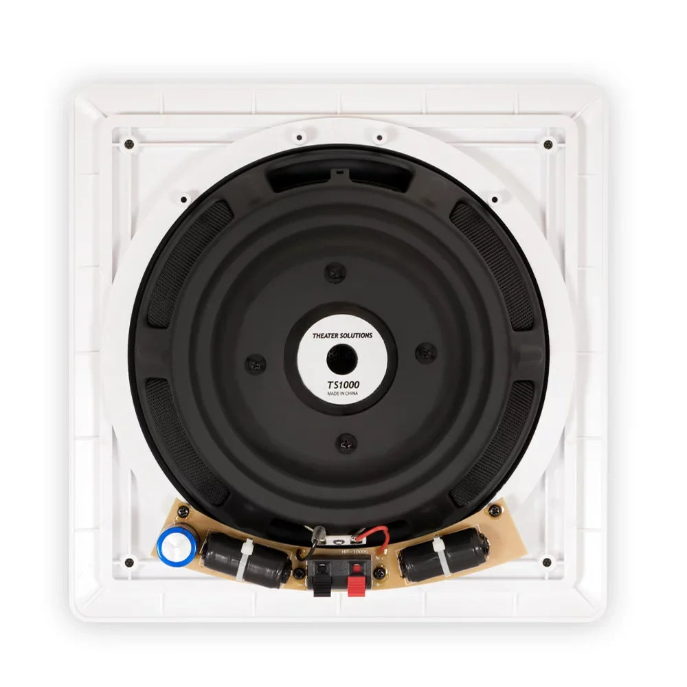 Theater Solutions  Flush Mount 10" Subwoofer Speaker and Amp 4 Pack