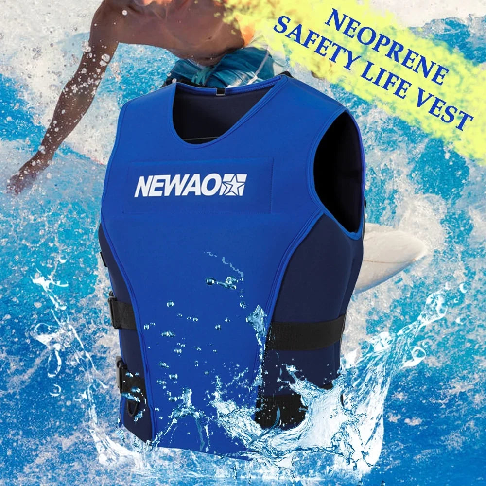 Adults Jacket Neoprene Safety Float Suit for Kayaking Fishing Surfing Canoeing Sailing Water Ski Wakeboard Swimming