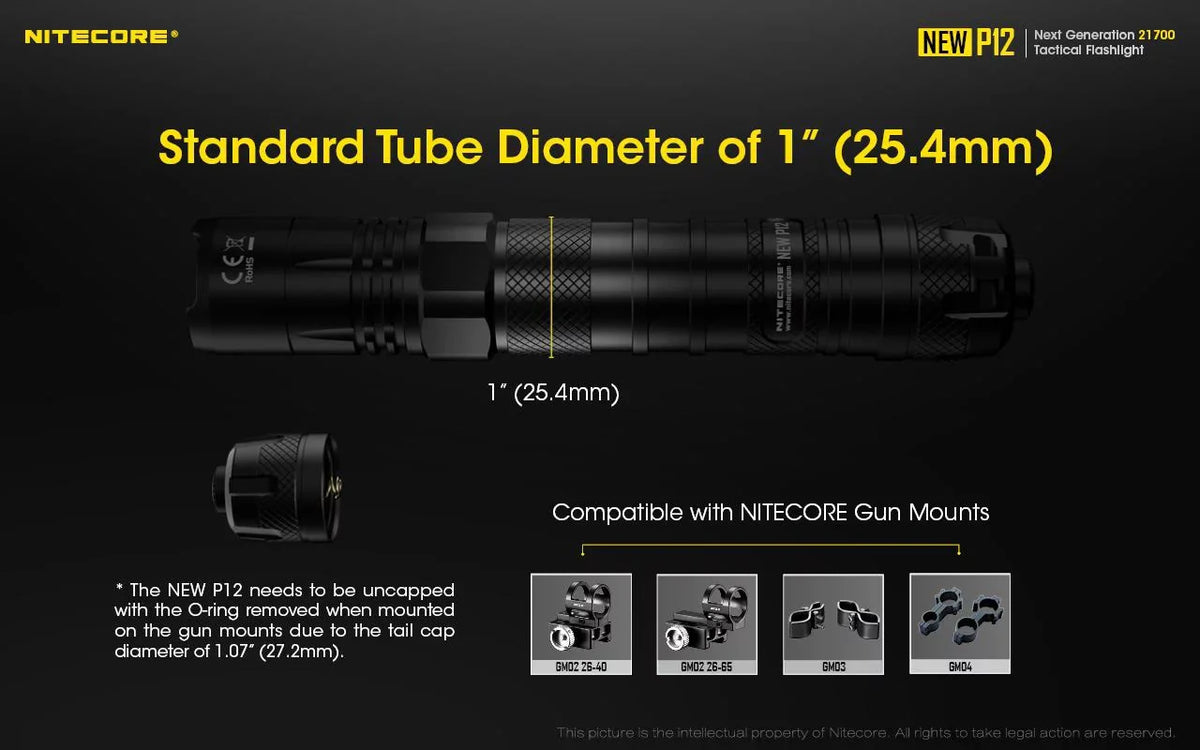 Nitecore New  Version  Flashlight - 1200 Lumens w/ Battery,  Cord,  and  3Amp Wall Adapter