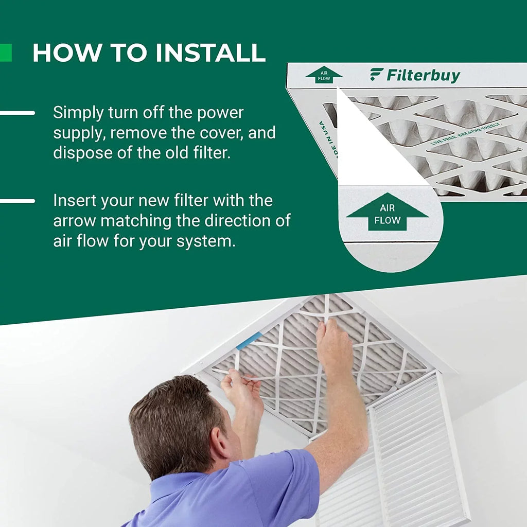 Filterbuy 12x18x4  8 Pleated   Furnace Air Filters (5-Pack)