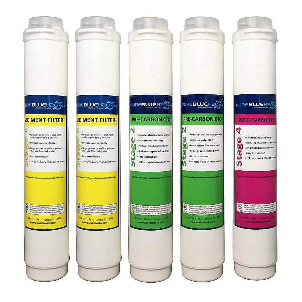 Pure Blue  5PC Reverse Osmosis Filter System Replacement Filters