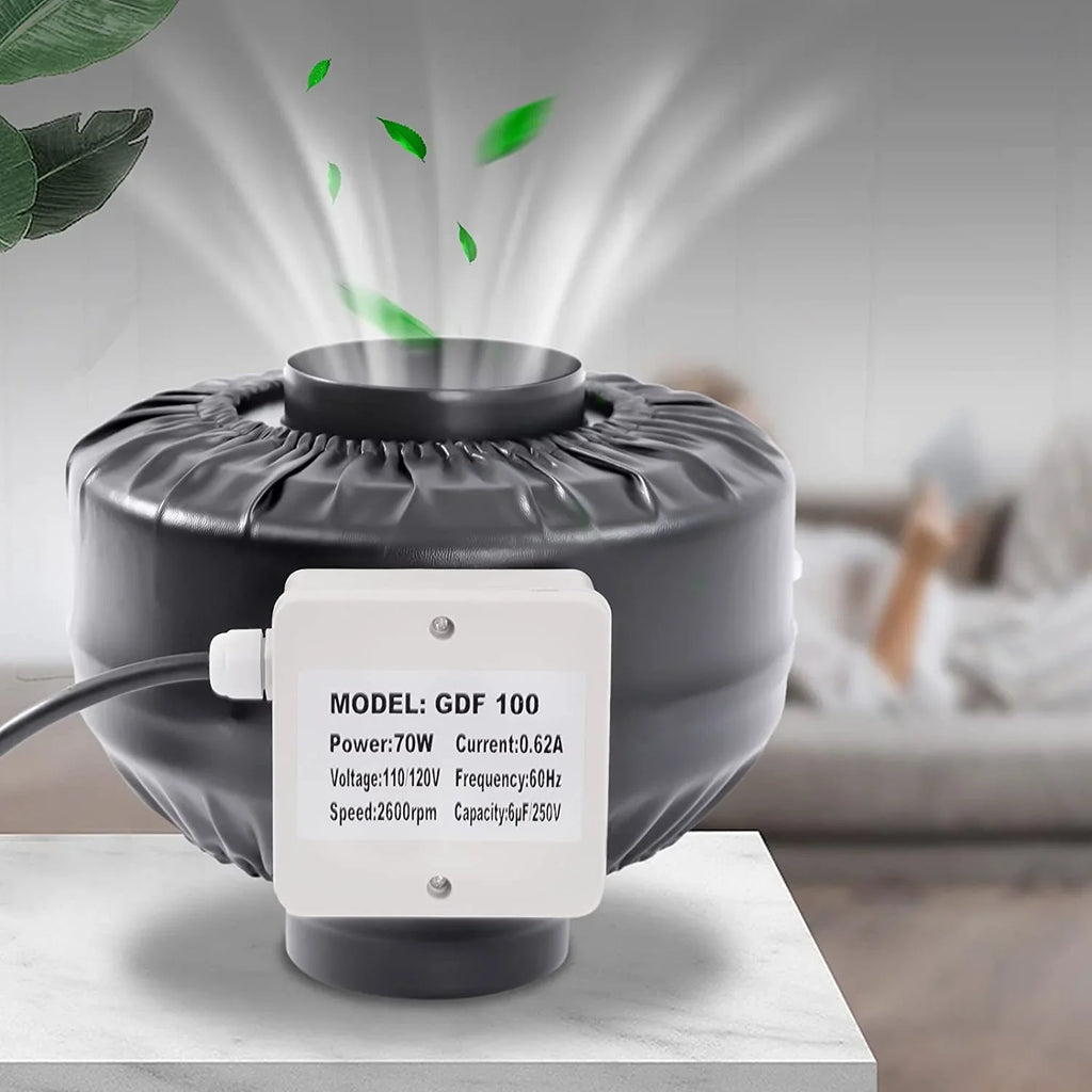 Grow Tent Fan 8 Inch Inline Fan Industrial Grade Duct Exhaust Fan Combinable with  Filter & Carbon Filter Powerful Booster Fanwith Speed Controller