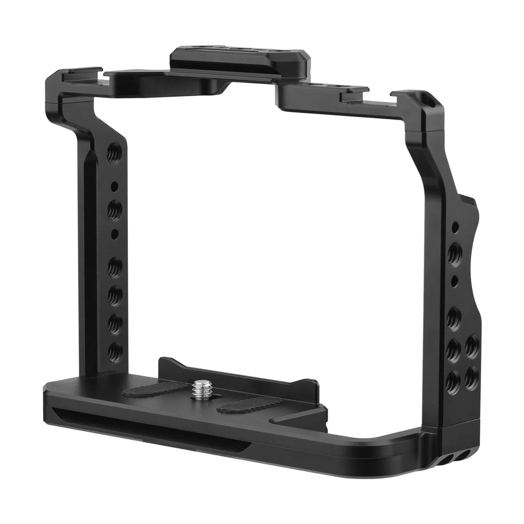 Andoer Camera Cage Aluminum Alloy Video Cage with Dual Cold Shoe Mounts Numerous 1/4 Inch Threads Replacement for Sony / / /  /  /
