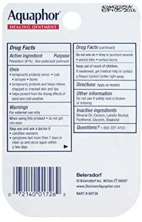 Aquaphor Advanced Therapy Healing Ointment For Skin Protectant, 0.25 Oz, 6 Pack