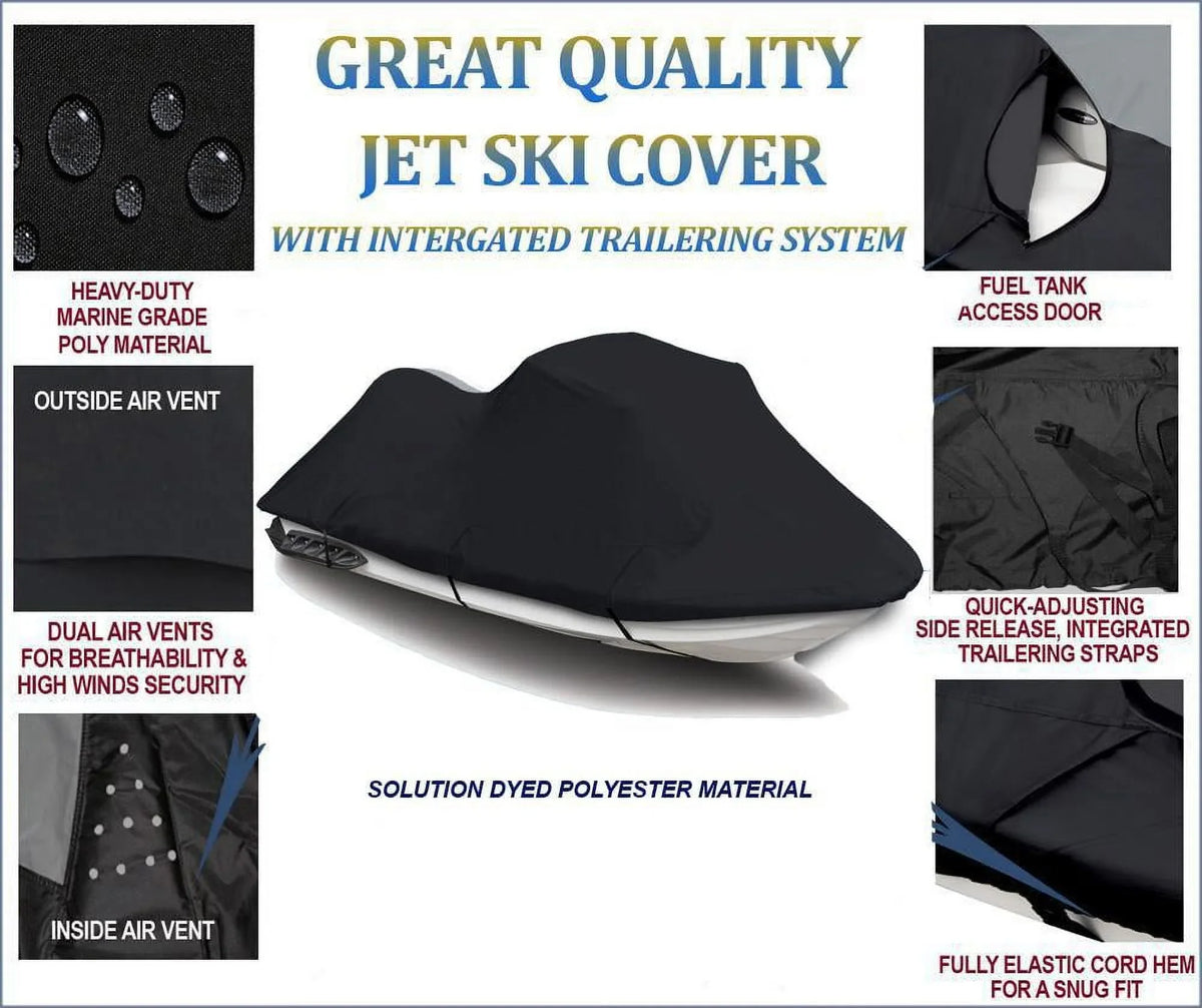 600  JetSki Cover Compatible for Kawasaki ZXi 750 &  900 1995 1996 1997 Jet Ski Cover 2 Seater