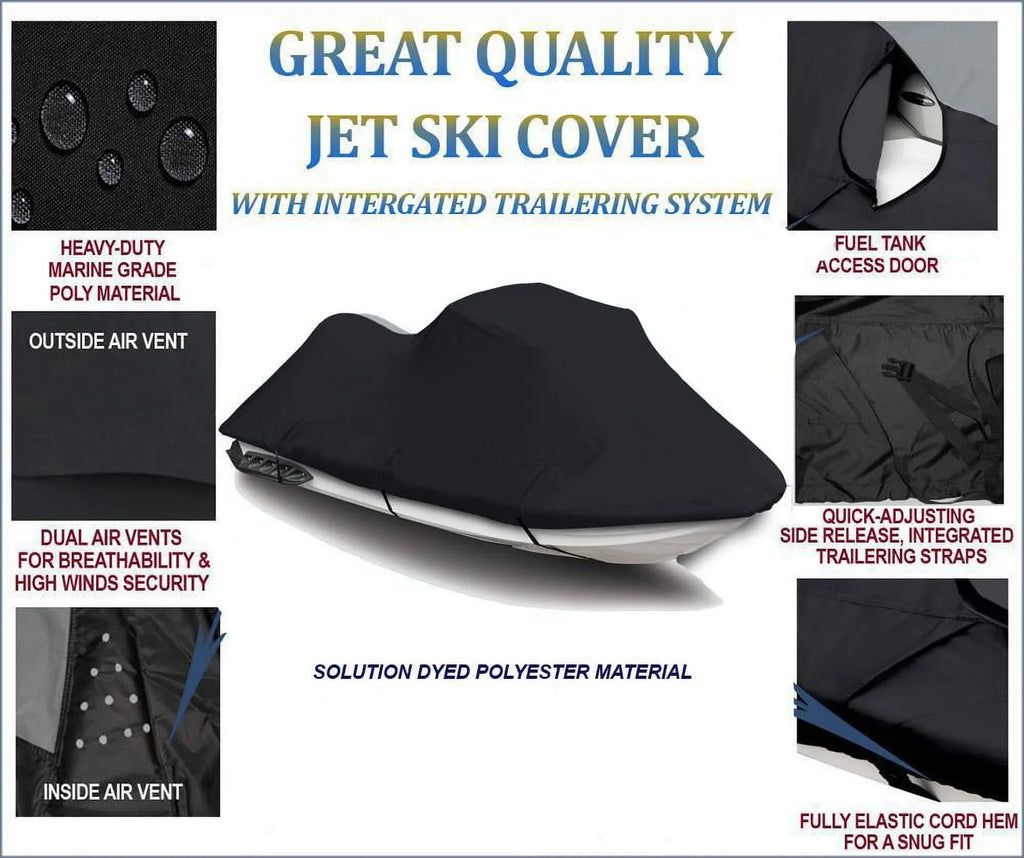 Jet Ski Cover Compatible for  Jet Ski Ultra 130 / 150 1998-2005  Cover Jet Ski Watercraft Cover 2 Seater