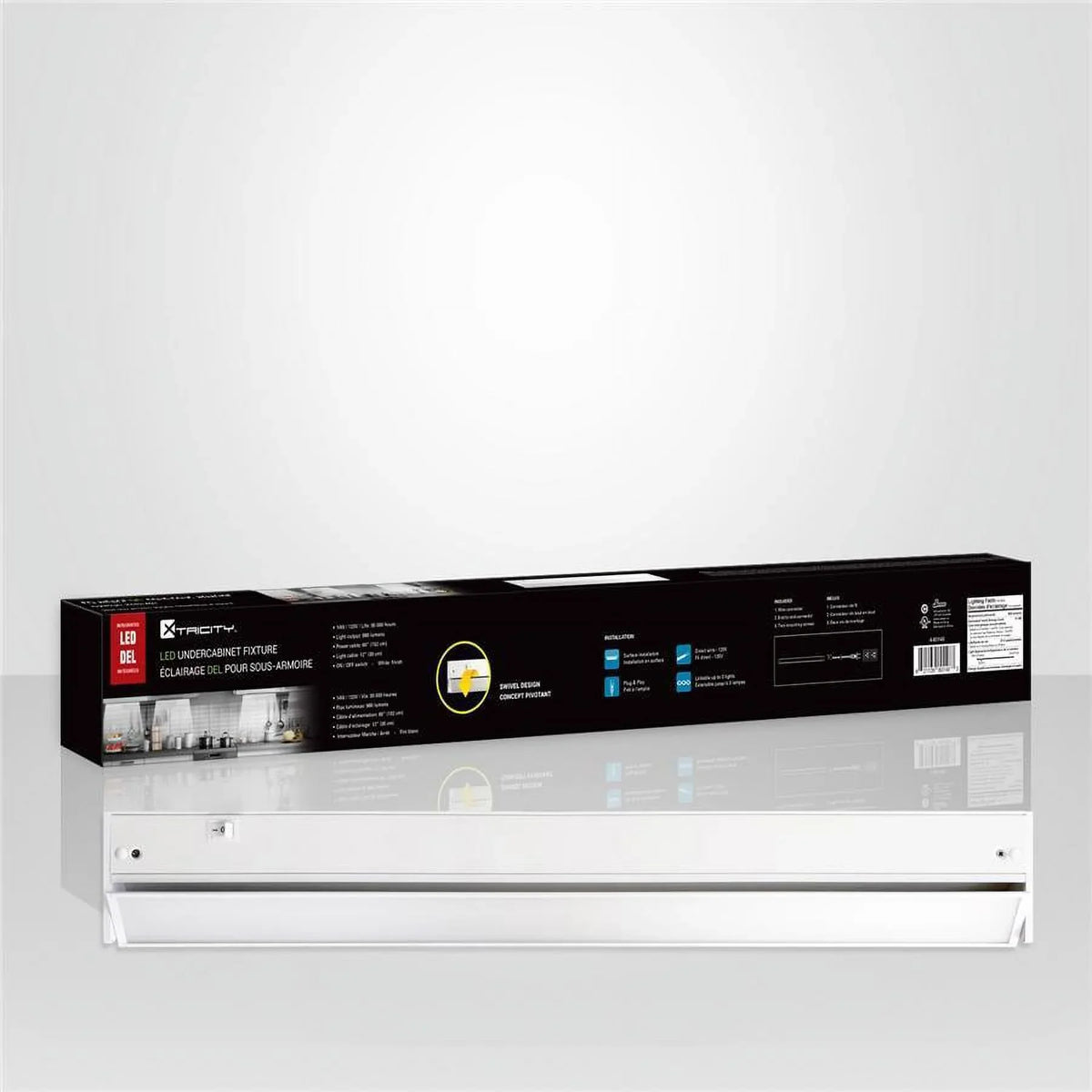 Xtricity - Dimmable  Under Cabinet Lighting, 24 '' Length, Swivel Concept, 14W, 3000K Soft White
