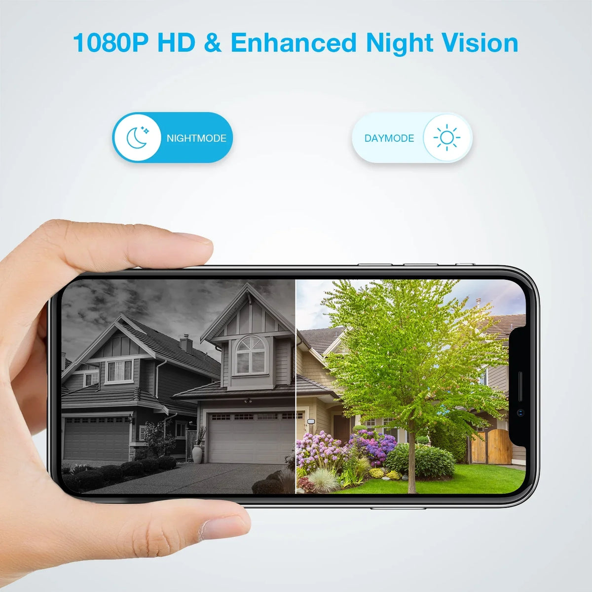 Rexing  Wireless Smart Home Security Camera System for Indoor / Outdoor , 1080p , Door Bell , Two-Way , Night Vision / Wi-Fi