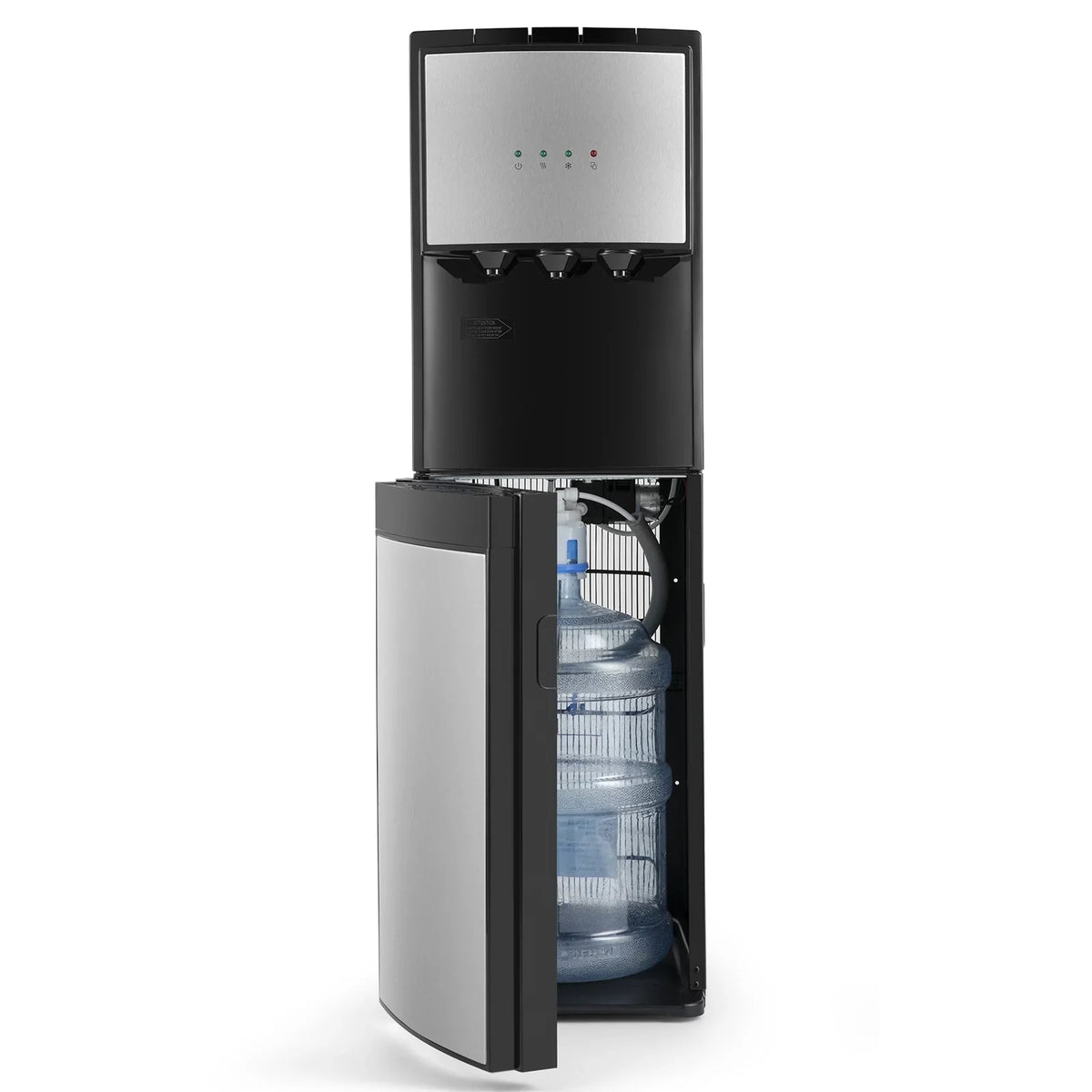 5 Gallon Bottom Loading Hot Cold Normal Water Dispenser (Silver, Black)