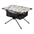 Cartoon Elephant Bear Giraffe Fox Camping Folding Table Portable Beach Table with Storage Bag Compact Picnic Table for Outdoor Travel Fishing