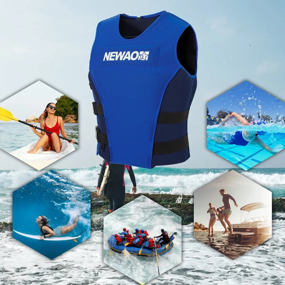 Jacket, Neoprene Safety Float Suit for Sailing and Water Skiing