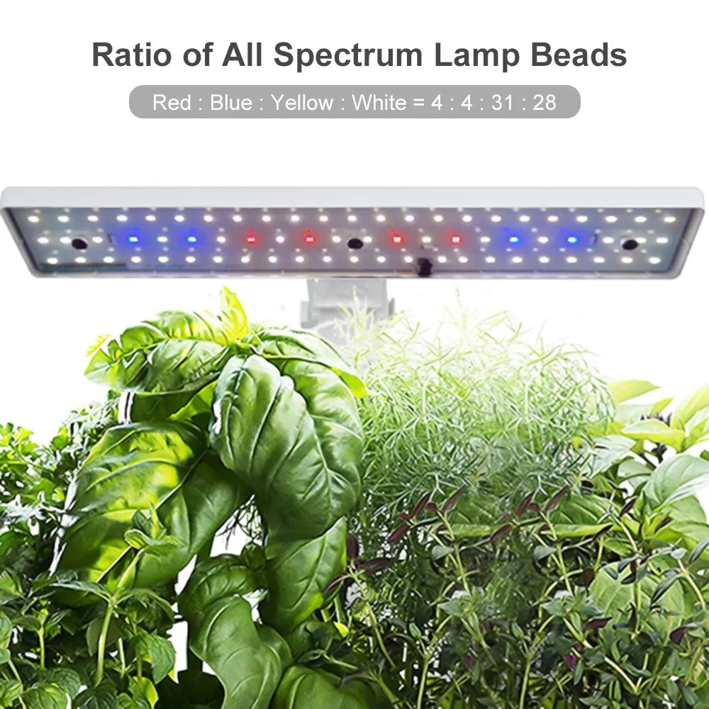 Pinnaco  Hydroponic Indoor Garden Kit with Smart Timing and Adjustable Height – Perfect for Home, Office, and Kitchen